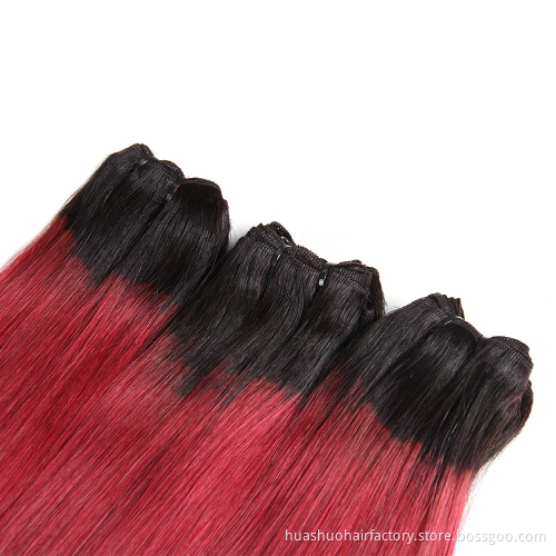 Super Cuticle Aligned Vietnam Burmese 10a 99J Straight Raw Malaysian Virgin Weft With Closure ,Double Drawn Human Hair Weaves